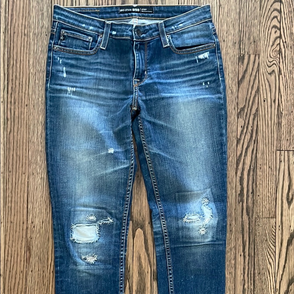 Big Star Distressed Blue Jeans